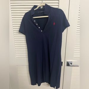 Navy Mesh Mini Polo Dress 💙